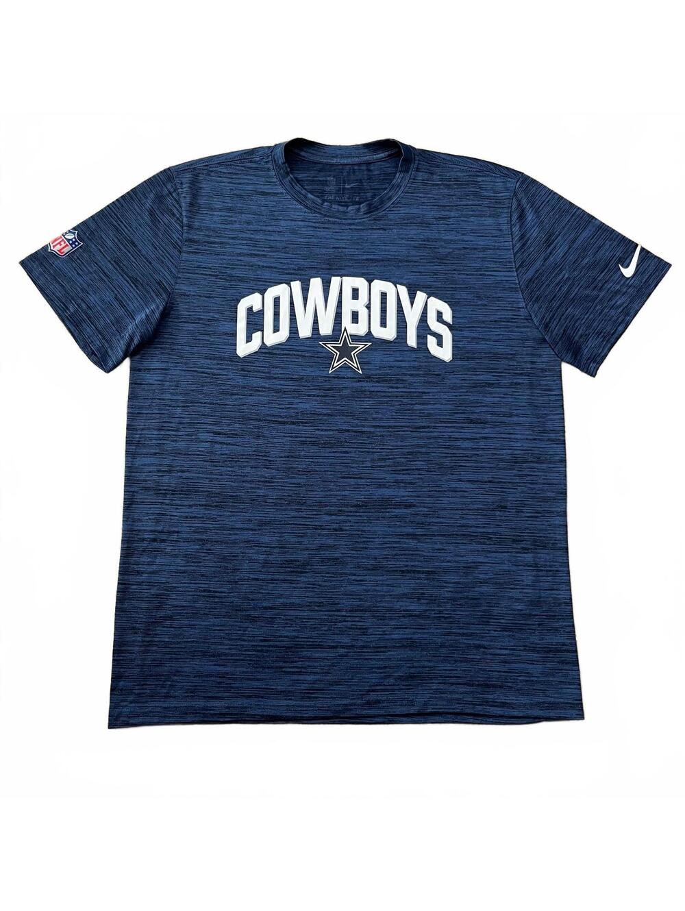 Dallas Cowboys NFL Nike Mens Blue Heathered Graphic T Shirt Size Large